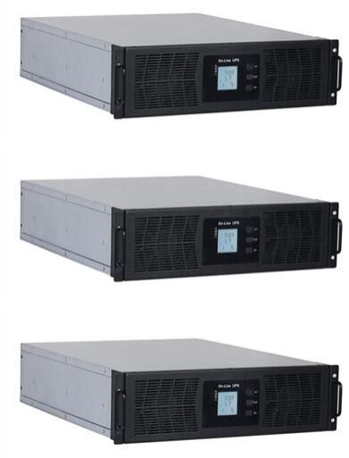 El LCD exhibe el sistema eléctrico ininterrumpido UPS 10-40KVA del soporte de estante de 3 fases con el factor de poder 0,9